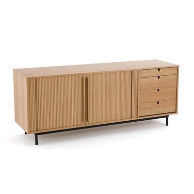 Licia buffet à portes coulissantes en chêne