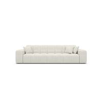 Lodce canapé 3 places en tissu bouclé blanc
