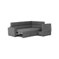 Dawson canapé d'angle droit convertible tissu gris