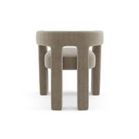 Celia fauteuil de table en tissu tramé taupe