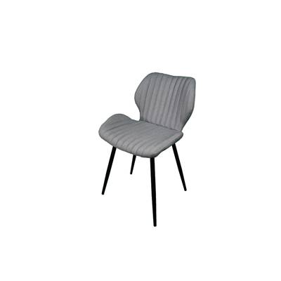 Camila chaise en tissu velours gris clair