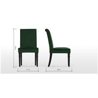 Hoverton chaise velours vert sapin