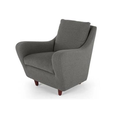 Slump fauteuil gris nickel