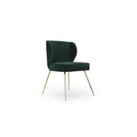 Valo chaise velours vert et métal doré