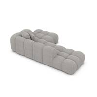 Cotton canapé salon angle gauche en tissu texturé gris clair