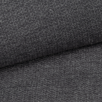 Cotton petit canapé d'angle droit en tissu texturé gris anthracite