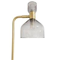 Siroma lampe de table laiton et verre fumé