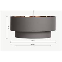 Oro abat-jour double gris et cuivre