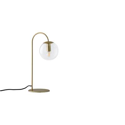 Manisa lampe de table laiton et verre transparent