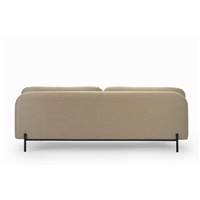 Zamora canapé 3 places en tissu gris taupe et métal noir