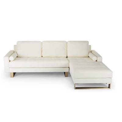 Felicie canapé d'angle droit blanc