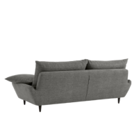 Coline canapé 3 places coton/lin gris anthracite