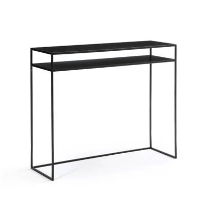 Alice console double plateau metal noir