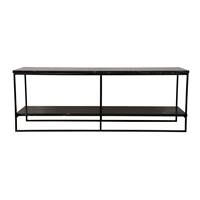 Palacio console acier noir et pierre