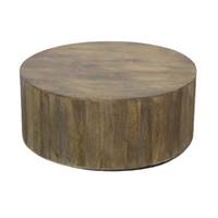 Table basse ronde en bois de manguier