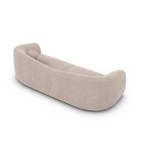 Rico canapé 3 places en tissu texturé beige