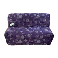 Housse de bz matelassée violet à motif blanc 140x200