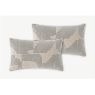 Rudzi lot de 2 coussins taupe clair 30x50