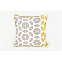 Trio coussin gris et moutarde 45x45