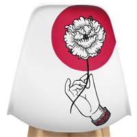 Feelings chaise scandinave d'artiste blanche et main