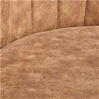 Emma fauteuil de table en tissu marron