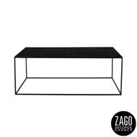 Expo table basse en métal rectangulaire