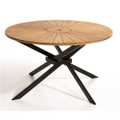 Josefa table d'extérieur ronde naturel et noir ø130