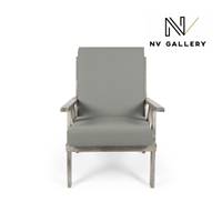 Ranch fauteuil extérieur bois d'acacia gris foncé