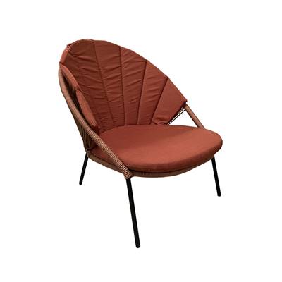 Monique fauteuil de jardin metal et corde terre