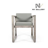 Iris fauteuil extrieur bois d'acacia gris