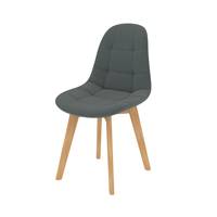 Wol chaise scandinave gris foncé et pieds bois d'hêtre