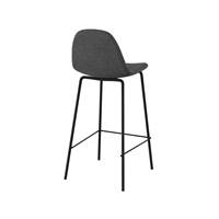 Vladi chaise ilot central tissu gris foncé chiné H65