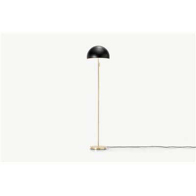 Collet lampadaire standard, noir et laiton