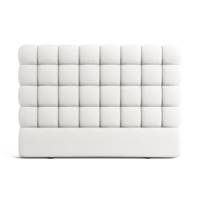 Rediame tête de lit 180cm en tissu texturé blanc