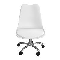 Verno chaise de bureau scandinave blanche ajustable