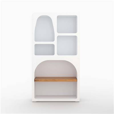 Genji bibliothèque en béton blanc cassé