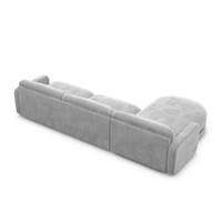 Spiag canapé d'angle gauche en velours gris clair
