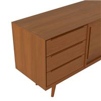 Garance buffet en teck 3 tiroirs et 2 portes coulissantes