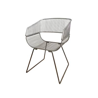 Fèmes chaise métal argent