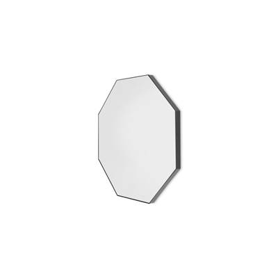 Arles miroir octogonal noir mat ø80