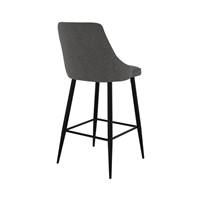 Diane chaise îlot central en tissu gris foncé H66,5