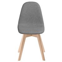Verno chaise scandinave en tissu gris