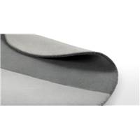 Quad tapis rond laine tufte main gris diam.200