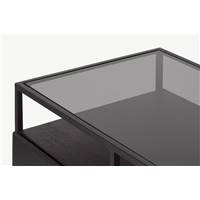 Kilby buffet bois de manguier noir et verre fumé