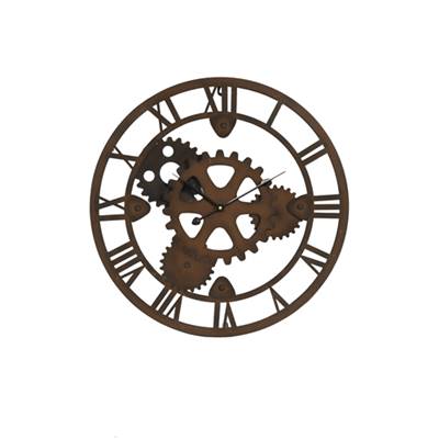 Pendule industrielle rouillée 55 cms