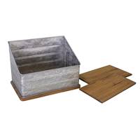 Range courrier zinc/bois