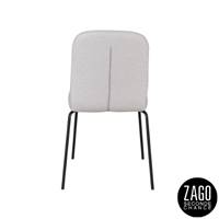 Sense chaise en tissu gris clair piètement métal noir