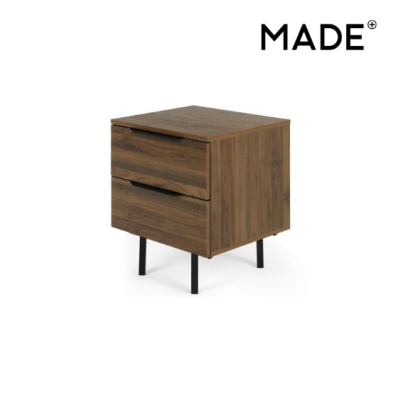 Damien table de chevet noyer et noir