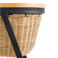 Tibe tabouret coffre acacia et métal