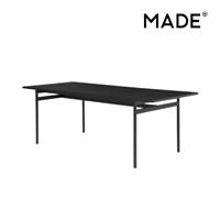 Angus table à manger effet frêne teinté noir